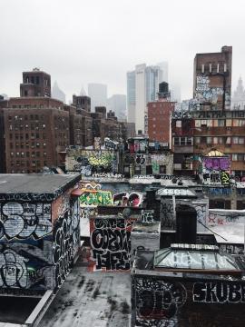 Rooftops in Chinatown, Manhattan.