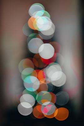 Christmas tree lights bokeh