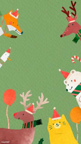 Download premium vector of Christmas animal doodle mobile phone wallpaper vector by Toon about merry christmas bear christmas iphone wallpaper winter and iphone wallpaper cat 1227335