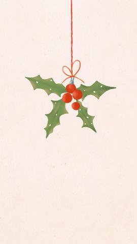 Download premium image of Holly mobile wallpaper Christmas holidays illustration by Aum about christmas christmas instagram story iphone wallpaper christmas xmas and christmas holly 3987333