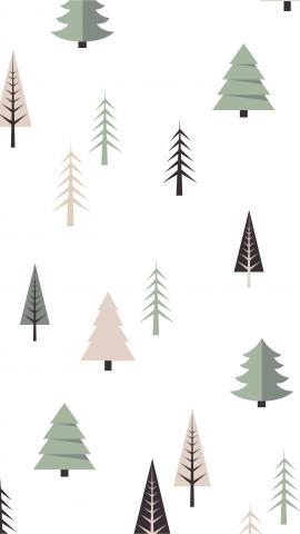 Winter Holiday Phone Wallpaper  Free Phone Background This Christmas  Modern Holiday Tree Pattern