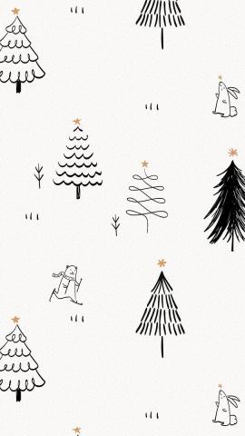 Download free image of Cute Christmas iPhone wallpaper black winter doodle pattern about christmas christmas wallpaper christmas tree iphone wallpaper and christmas patterns 3990463