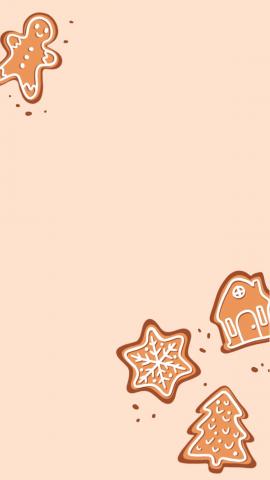 Free iPhone Wallpaper quote Gingerbread cookies Christmas
