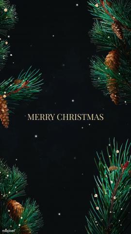 Download premium vector of Fesitve merry Christmas mobile wallpaper vector by PLOYPLOY about christmas artwork black black background and blessing 1228788