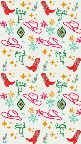 Cowgirl Christmas Wallpaper