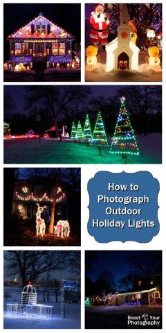 How to Photograph Outdoor Holiday Lights