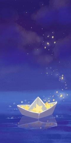 Star Paper Ship Dream Sky Fantasy Mobile Phone Wallpaper Background