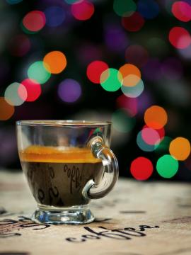 Coffee under the Christmas tree