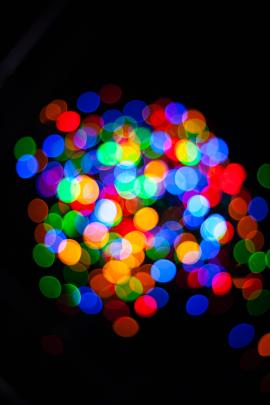 LED Christmas lights super unfocused bohken ideal for backgrounds and layer overlays. Creates a colourful abstract background.