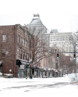 After record snowfall in Greensboro, NC (12/18), I wandered downtown capturing a desolate and over-exposed city.