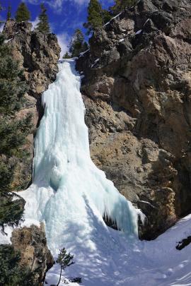 Frozen waterfall near Pagosa Springs, Colorado