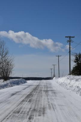 The North Rang Road in Winter, Sainte-Apolline, Québec, Canada