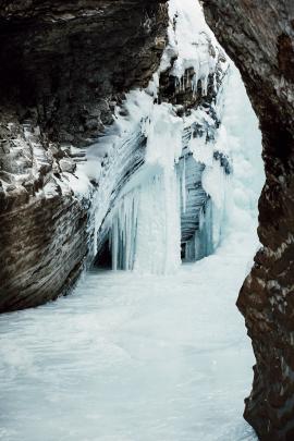 Frozen Ribs line the cave walls