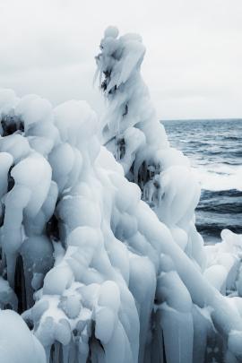 frozen ice formation
