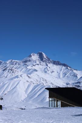 mount kazbek from Kobi-Gudauri ski slopes