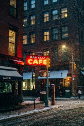 First snow in New York