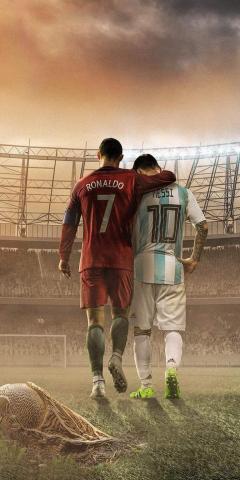 Messi And Ronaldo Football IPhone Wallpaper  IPhone Wallpapers