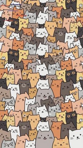 cute kitten cat pattern by SANIA09