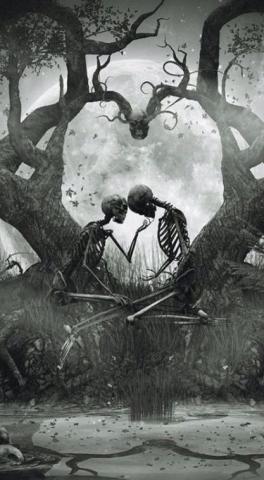 Thank You For Saving Me  Dark fantasy art Skeleton art Skull wallpaper