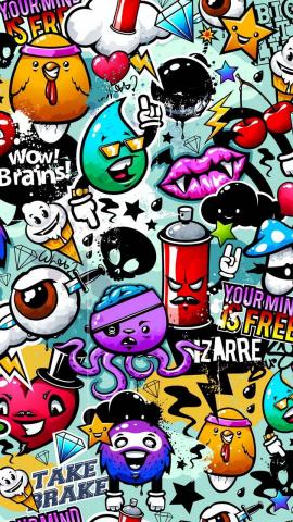 Cartoon Graffiti wallpaper by _Its_Chey_   0df3