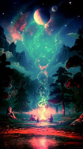 Magic forest wallpaper  Fantasy landscape Anime scenery wallpaper Scenery wallpaper