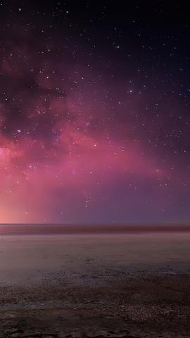 Night starry sky landscape fantasy art 1080x1920 wallpaper