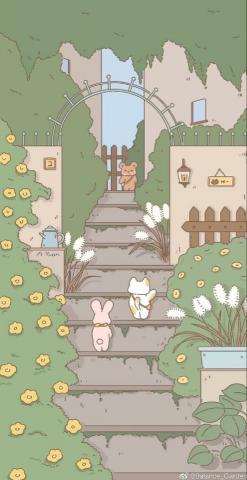 uuueee wallpaper  bunnie and kitty in 2022  Cartoon wallpaper Wallpaper iphone cute Kawaii wallpaper