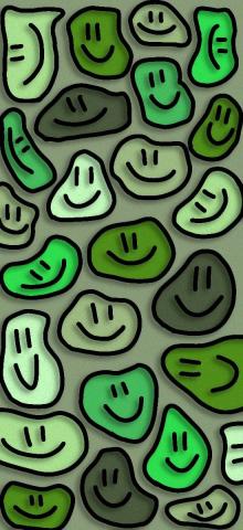 Wallpaper green smiles