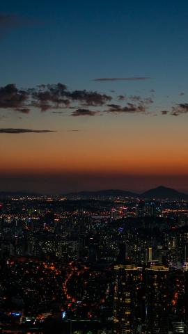 City Seoul night buildings 1080x1920 wallpaper