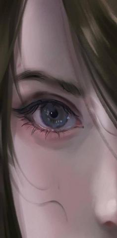 Girl eye sad