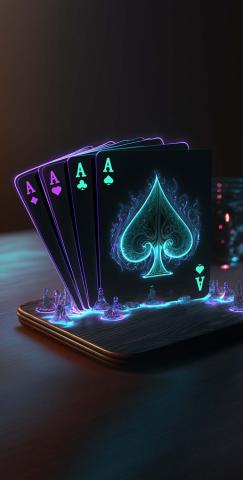 Poker Neon Ace Card IPhone Wallpaper HD  IPhone Wallpapers