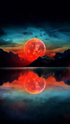 Moon Reflection IPhone Wallpaper HD  IPhone Wallpapers