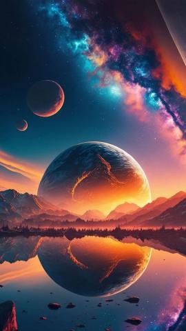 Planet Reflection In Lake IPhone Wallpaper HD  IPhone Wallpapers