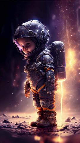 Baby Astronaut IPhone Wallpaper HD  IPhone Wallpapers