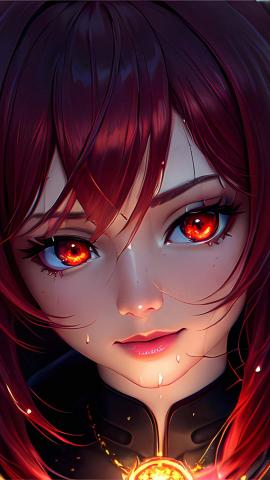 Red Eye Anime Girl IPhone Wallpaper HD  IPhone Wallpapers