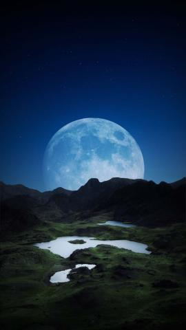 Super Moon Mountain IPhone Wallpaper HD  IPhone Wallpapers