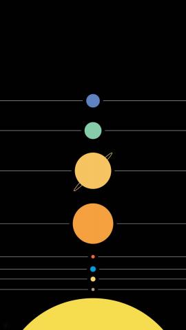 Solar System Minimal IPhone Wallpaper HD  IPhone Wallpapers
