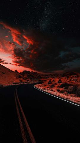 Night Cloudy Road IPhone Wallpaper HD  IPhone Wallpapers