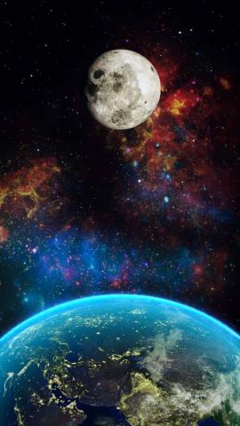 Space Between Earth And Moon IPhone Wallpaper HD  IPhone Wallpapers