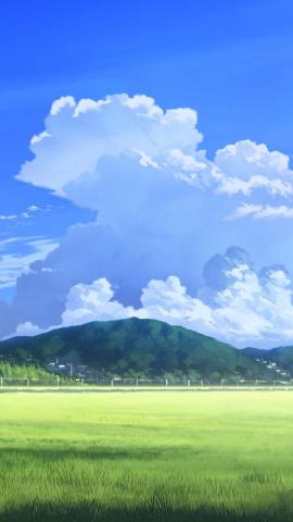 Cloudy Anime Nature IPhone Wallpaper HD  IPhone Wallpapers