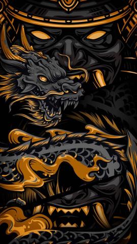 Samurai Vs Dragon IPhone Wallpaper HD  IPhone Wallpapers