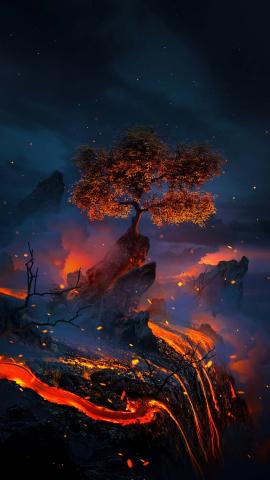 Lava Tree IPhone Wallpaper HD  IPhone Wallpapers