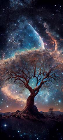 Galaxy Tree IPhone Wallpaper HD  IPhone Wallpapers