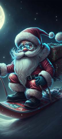 Santa Claus On Board IPhone Wallpaper HD  IPhone Wallpapers