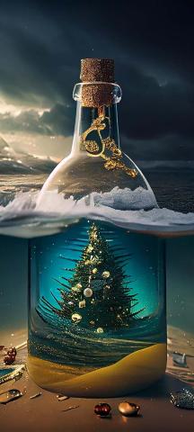 Christmas In Bottle IPhone Wallpaper HD  IPhone Wallpapers