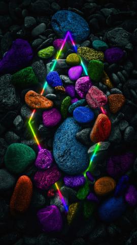 Colorful Stones Neon Rhombus IPhone Wallpaper HD  IPhone Wallpapers