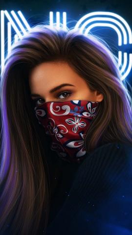 Girl In Mask IPhone Wallpaper HD  IPhone Wallpapers