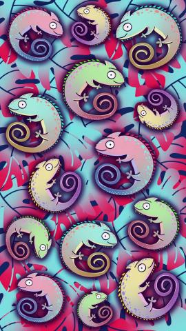 Chameleons Art IPhone Wallpaper HD  IPhone Wallpapers