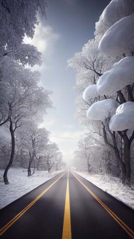 Snow Road IPhone Wallpaper HD  IPhone Wallpapers
