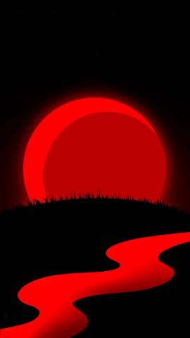 Red Moon Minimal IPhone Wallpaper HD  IPhone Wallpapers